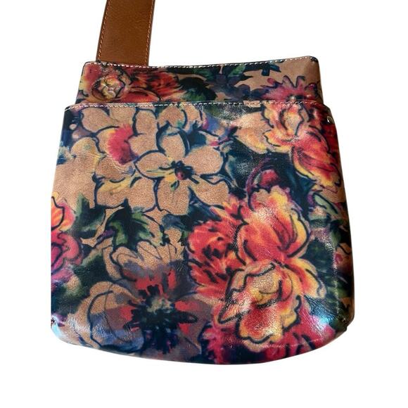 NWT PATRICIA NASH Stipes Sling Summer Drawing Leather Crossbody Bag Floral - Picture 4 of 8